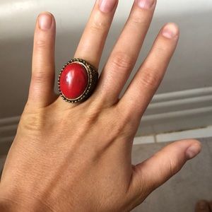 ✨Statement Chunky coral ring